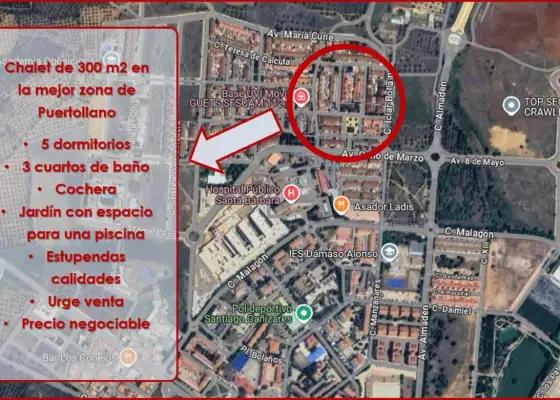 Impresionante chalet. Amplio, elegante, con jardín y gran garaje. en Puertollano