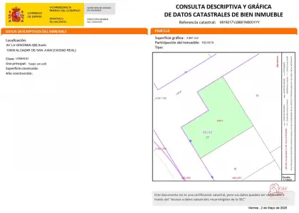 Parcela en venta en Alcanzar De San Juan, Poligono, de 2841 m2 por 170.000 €, Ref. 303 en Alcanzar de San Juan