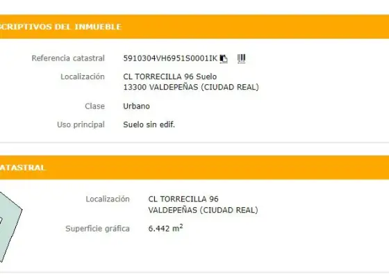 Solar en Valdepeñas, Valdepeñas