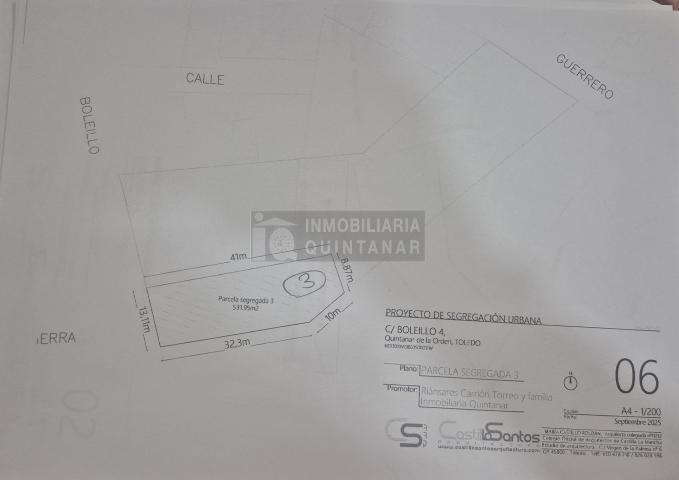 Parcela A estrenar Quintanar de la Orden