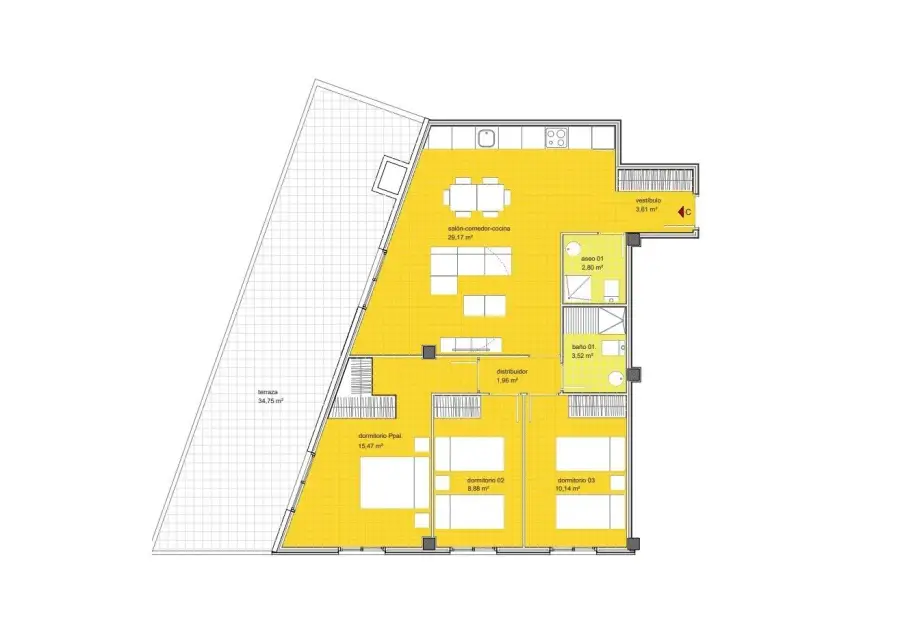 Ático en Residencial Puerta de Toledo en Ciudad Real